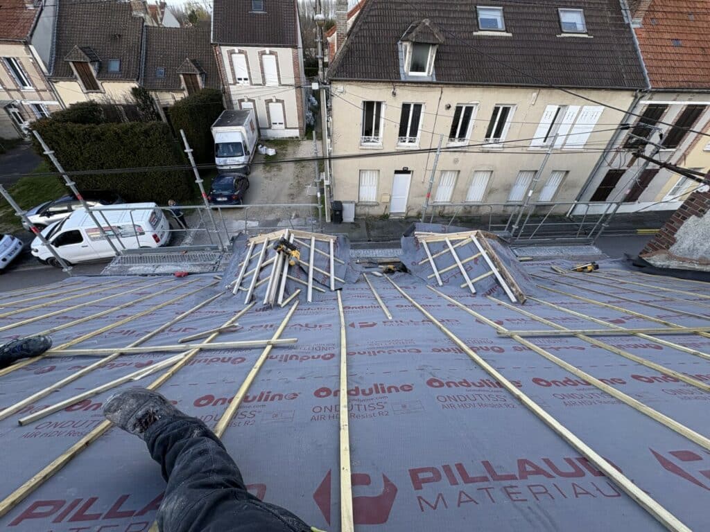 Rénovation toiture maison de ville Romilly sur Seine