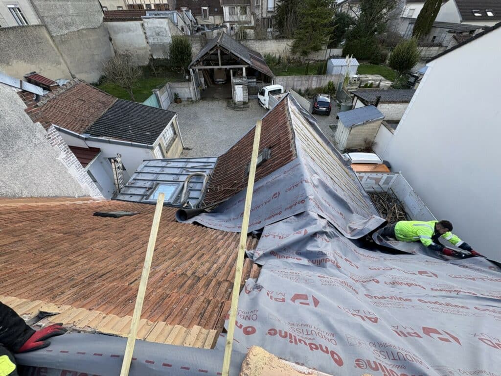 Rénovation toiture maison de ville Romilly sur Seine